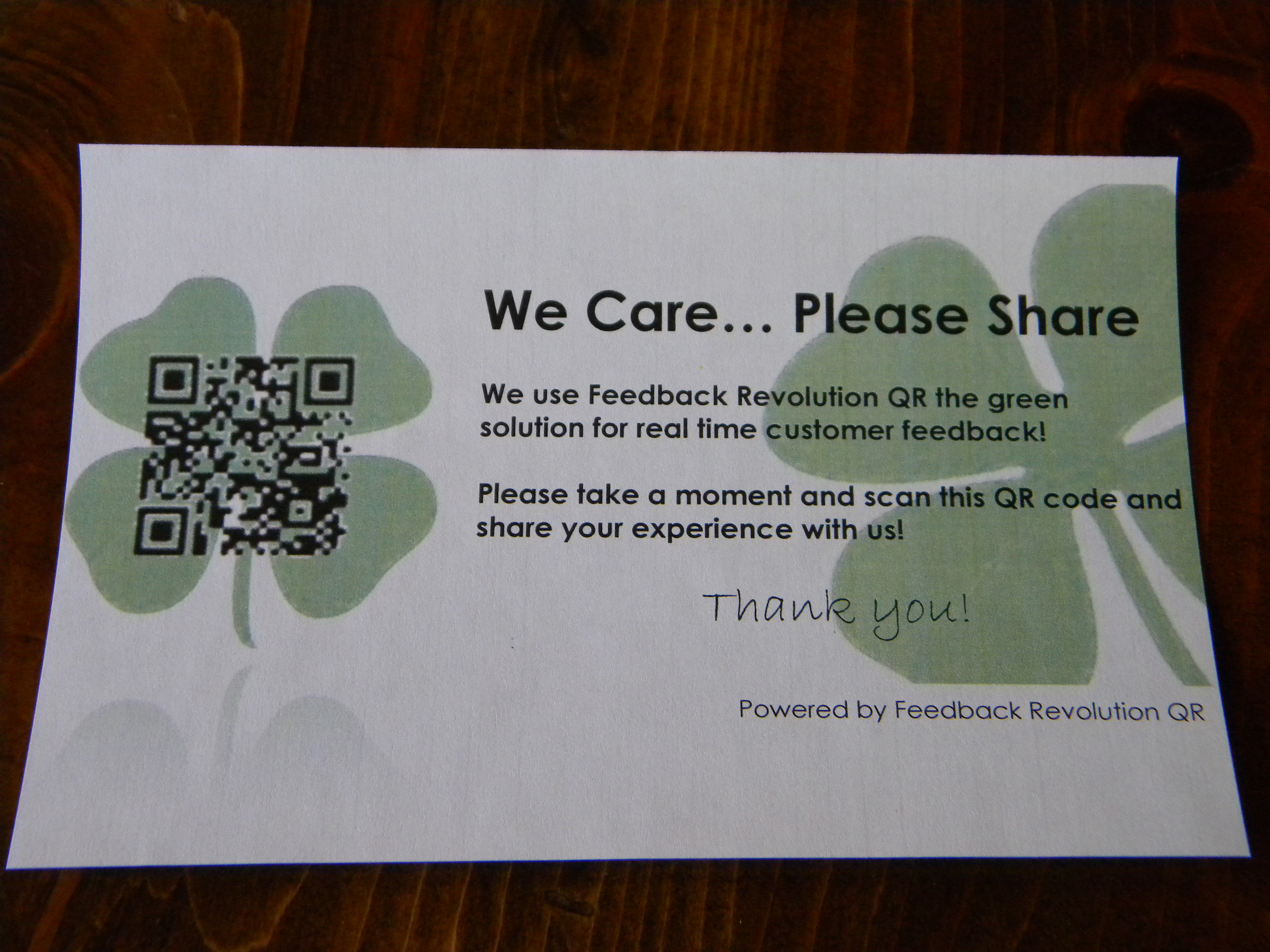 Comment cards are killing trees! Green solution offered